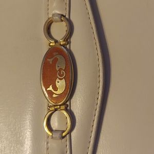 Ultra rare Gucci leather chain bag w/ enamel fish, early 70's, vintage GVC!